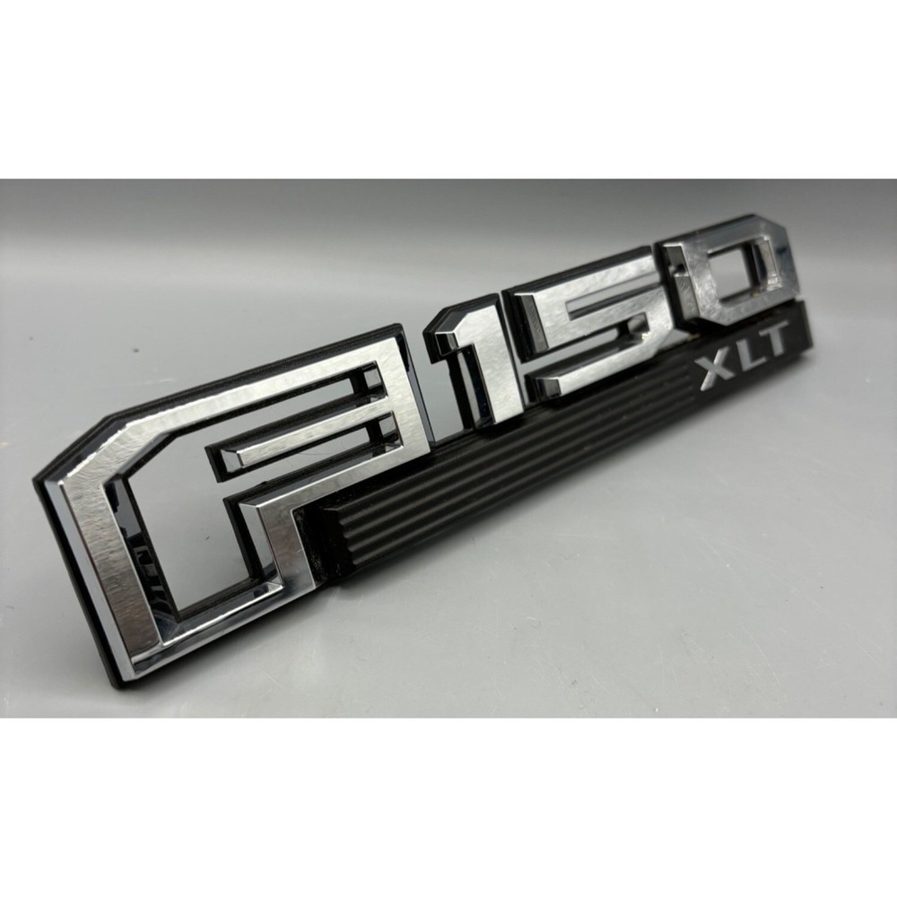 Ford F-150 XLT Emblem Badge Shiny Chrome Replacement Part